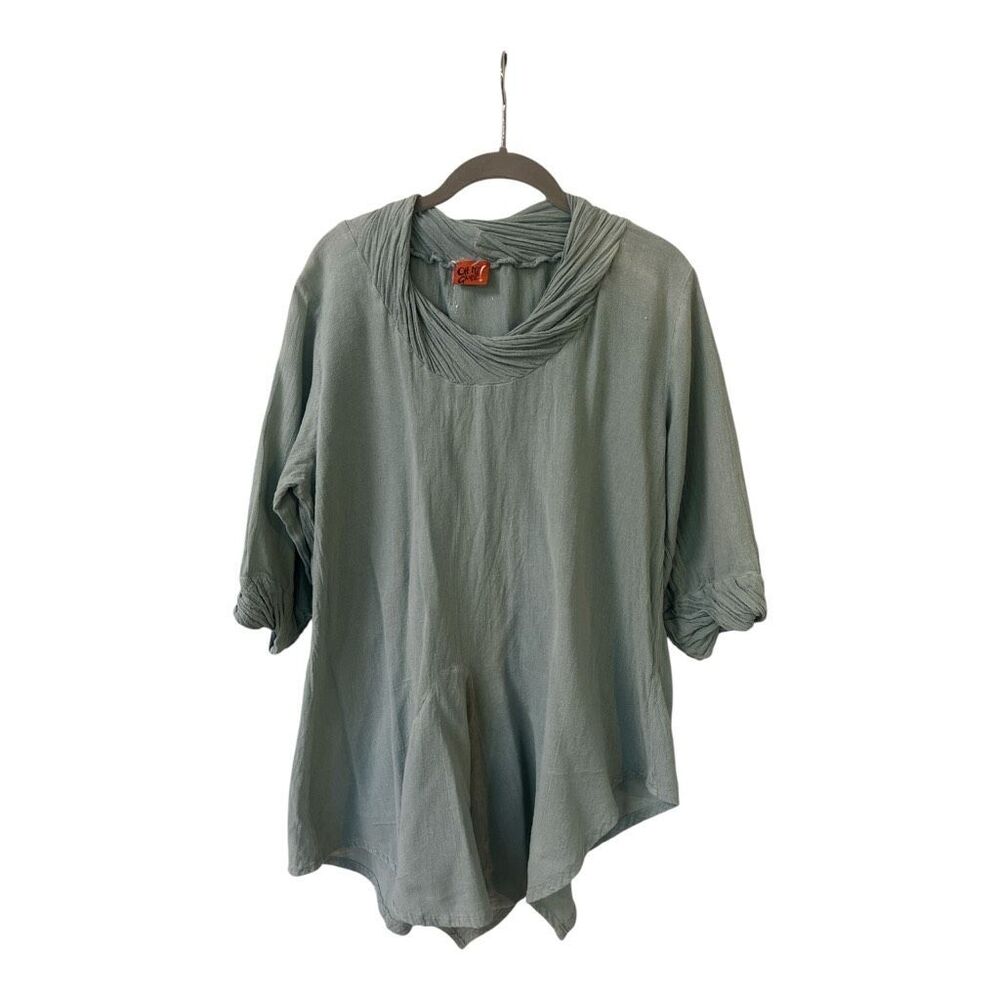 Oh My Gauze!  tunic top aqua color sz 1 /small